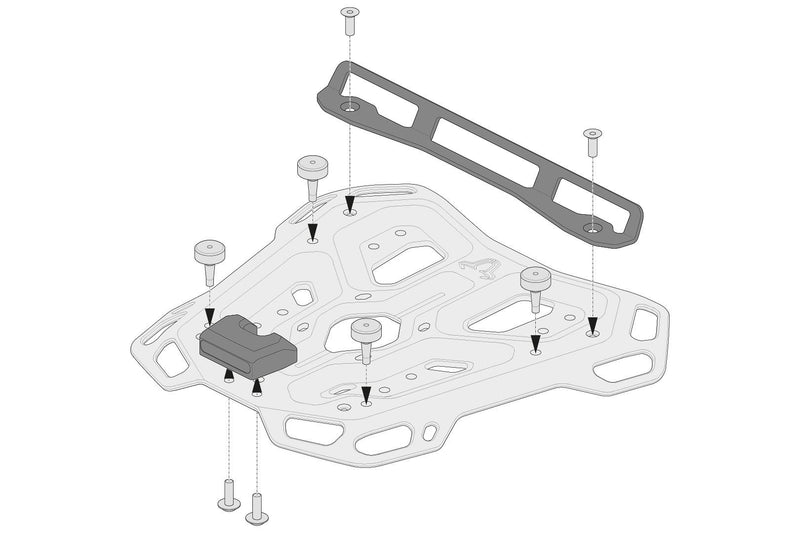 Adapter kit for Adventure-RACK For Shad 2 Black