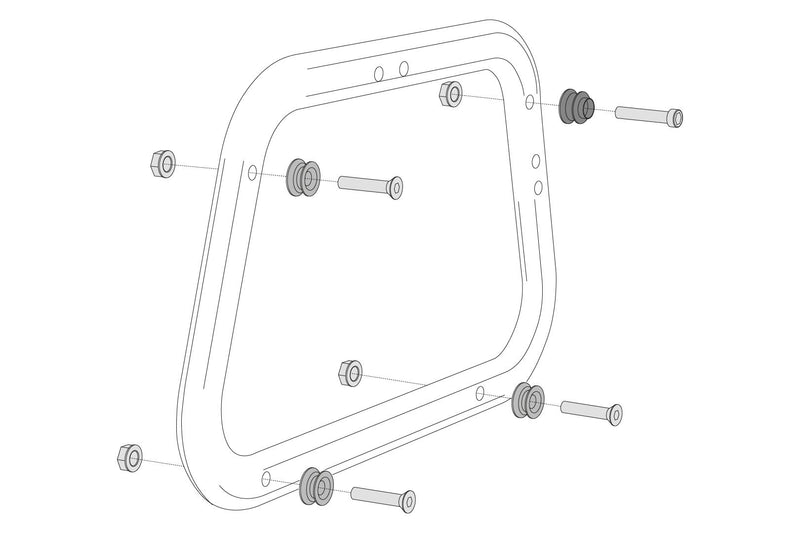 Adapter kit for EVO carrier 2 pcs For Aero ABS side cases