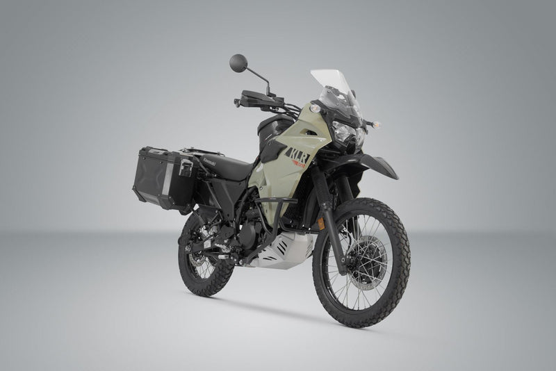 TRAX ADV Aluminium Case System 45/37 litre Kawasaki KLR 650 (22-) Black