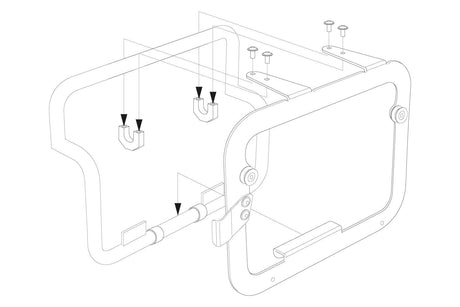 Adapter kit for orig carrier BMW R1200/1250GS,F850GS For Trax ADV/EVO/ION Assembly of 2 cases - SW - Motech UK