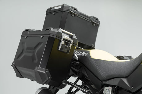 Adventure set luggage Black. Suzuki V Strom 1000 (14 - 19). - SW - Motech UK