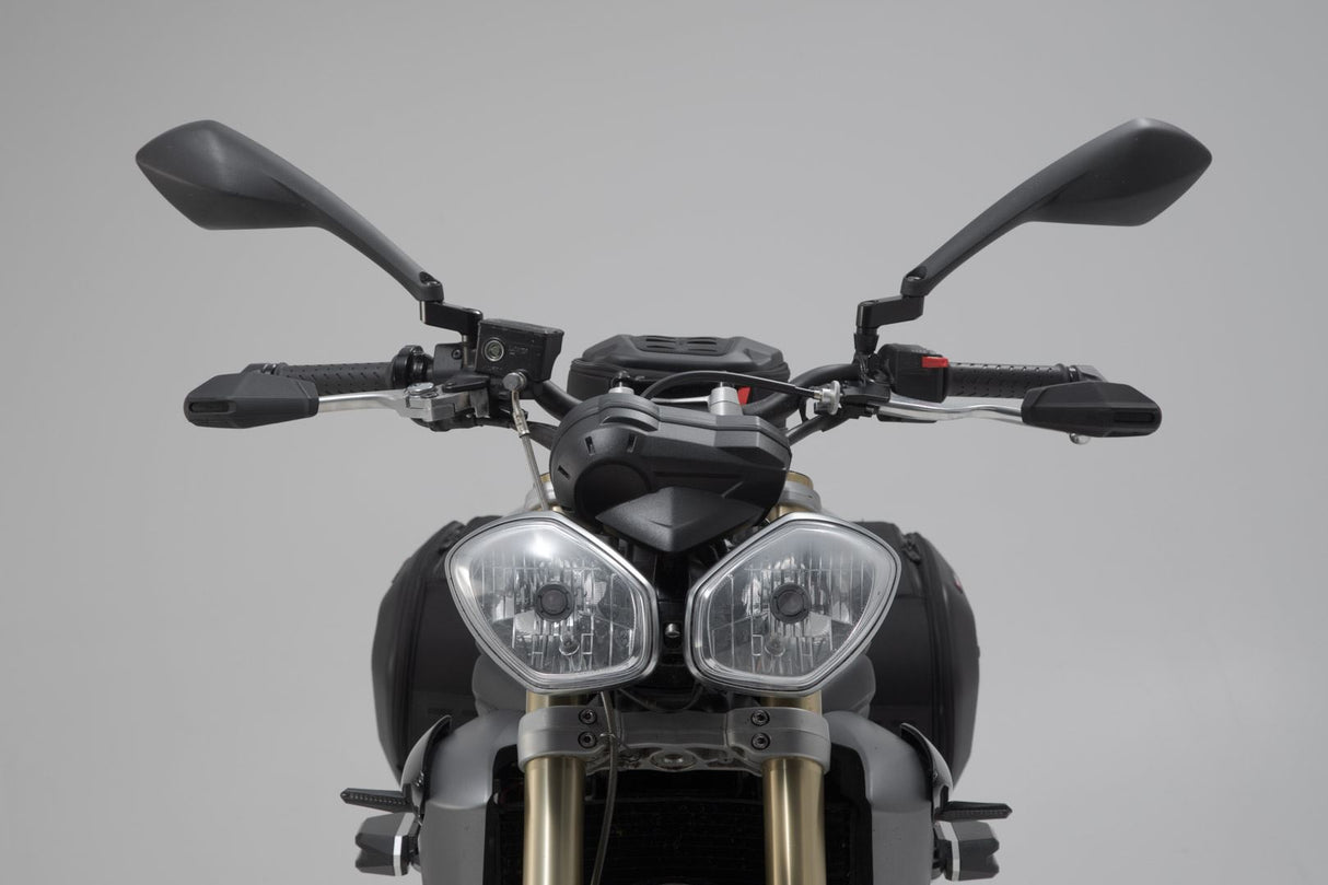 Lever Guards Triumph Street Triple 675 with Wind Protection Black
