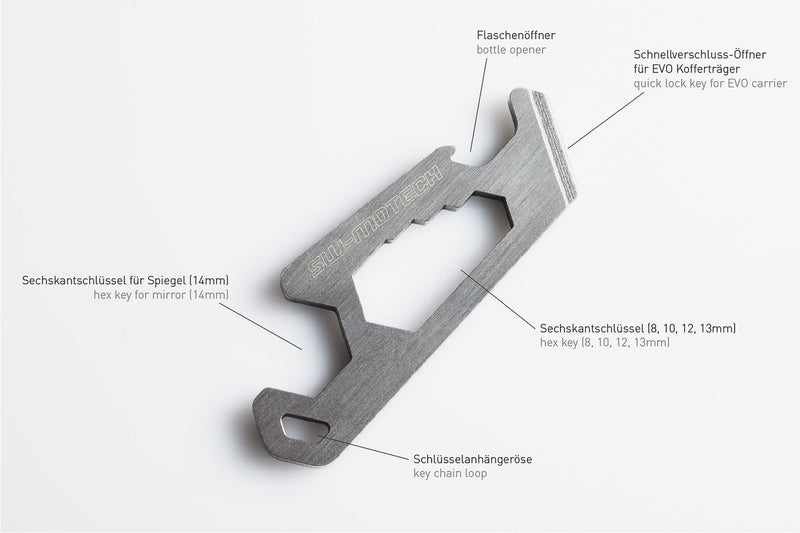 Multitool key chain Stainless steel With logo