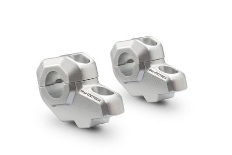 Bar back for Ø 22 mm handlebar H=30 mm Back 21 mm. Silver - SW - Motech UK