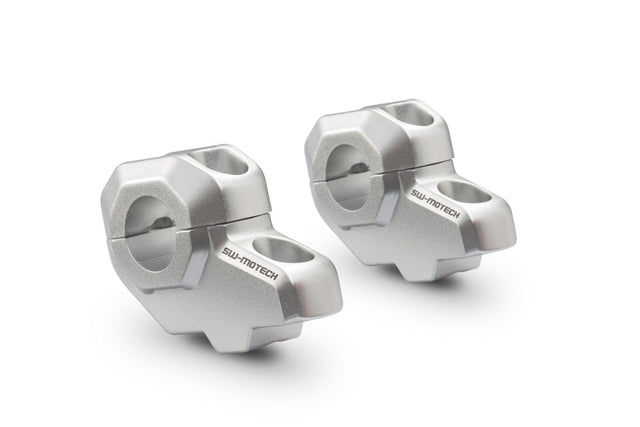 Bar back for Ø 22 mm handlebar H=30 mm Back 21 mm. Silver - SW - Motech UK