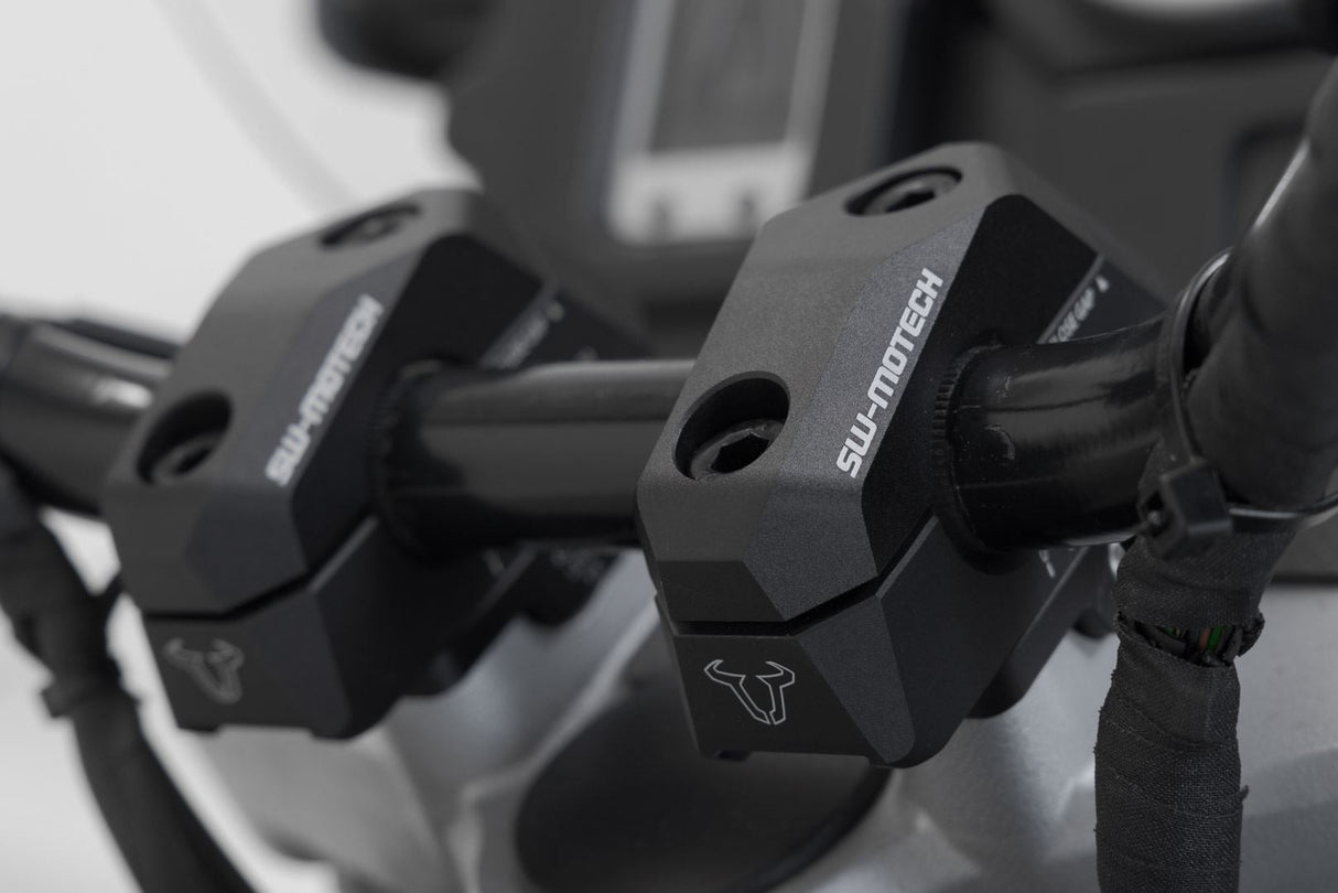 Bar Back Variable for Ø22 Handlebars H=25mm Back 5/10/15/20/25/30 mm Black - SW - Motech UK