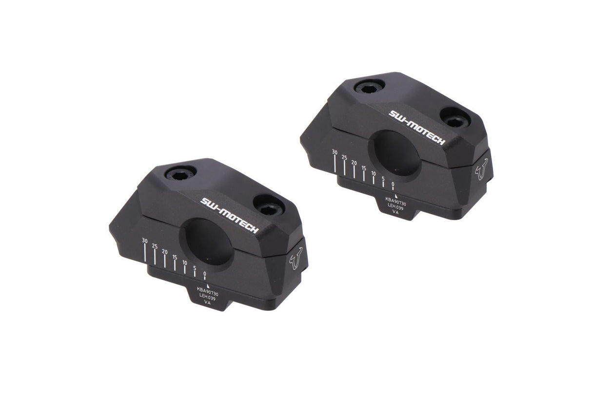 Bar Back Variable for Ø22 Handlebars H=25mm Back 5/10/15/20/25/30 mm Black - SW - Motech UK
