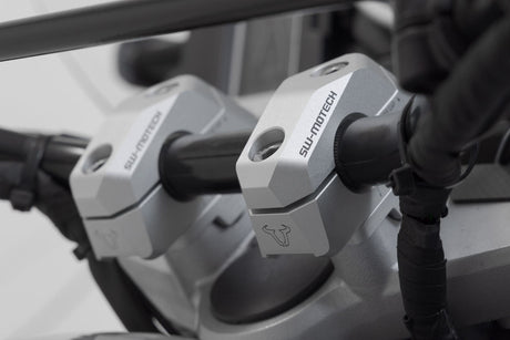 Bar Back Variable for Ø22 Handlebars H=25mm Back 5/10/15/20/25/30 mm Silver - SW - Motech UK