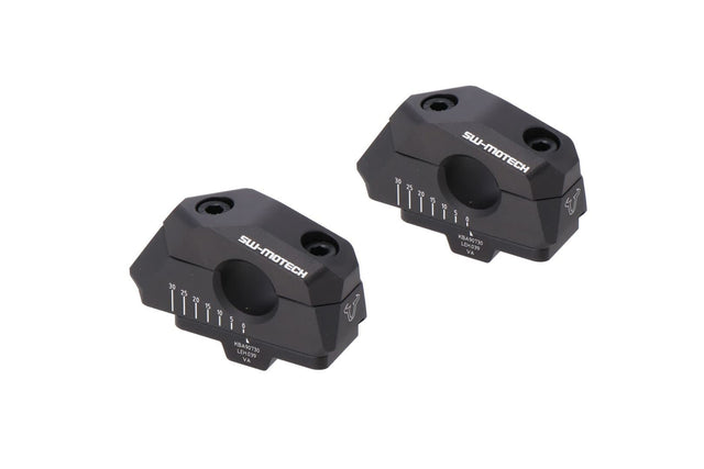 Bar Back Variable for Ø22 Handlebars H=25mm Back 5/10/15/20/25/30 mm Black - SW-Motech UK