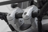 Bar Back Variable for Ø22 Handlebars H=25mm Back 5/10/15/20/25/30 mm Silver - SW-Motech UK