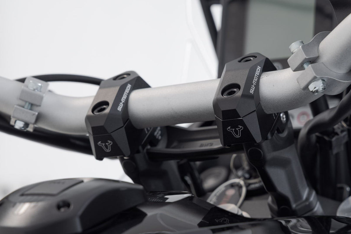 Bar Back Variable for Ø28 Handlebars H=28mm Back 5/10/15/20/25/30 mm Black - SW-Motech UK