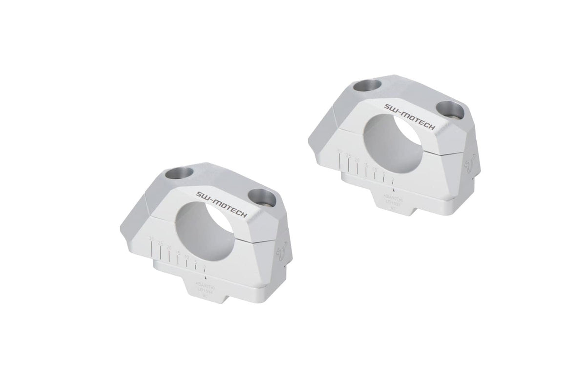 Bar Back Variable for Ø32 Handlebars H=32mm Back 5/10/15/20/25/30 mm Silver - SW-Motech UK