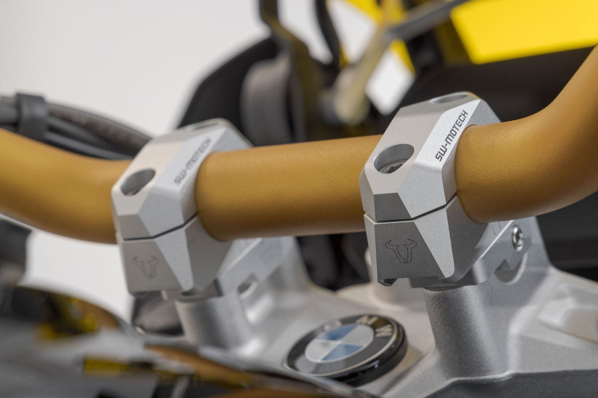 Bar Back Variable for Ø32 Handlebars H=32mm Back 5/10/15/20/25/30 mm Silver - SW-Motech UK