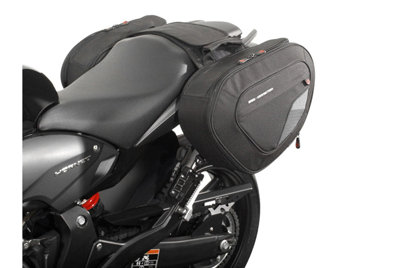 BLAZE Saddlebag Set Honda CB600F (07 - 13) / CBR600F (11 - ) Black/Grey - SW - Motech UK