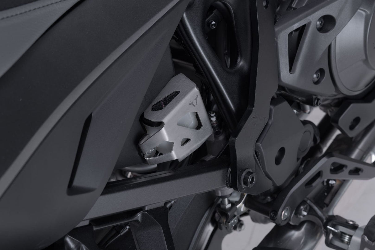 Brake reservoir guard Suzuki DL1000, Honda CRF1000L/1100L. Silver - SW - Motech UK