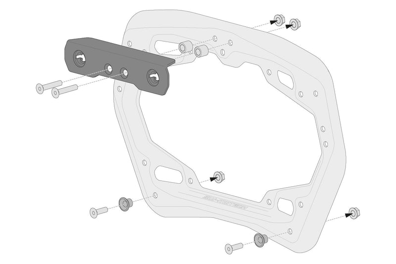 Adapter kit for PRO/EVO side carrier For Givi Trekker Dolomiti For 2 side cases