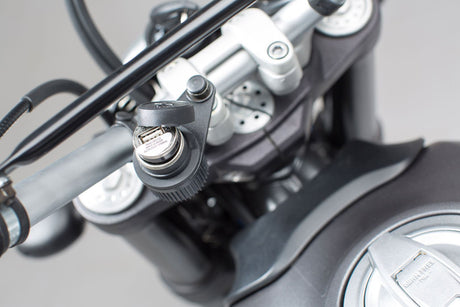 Cigarette lighter socket bracket M8 For handlebar mount with M8 screw - SW - Motech UK