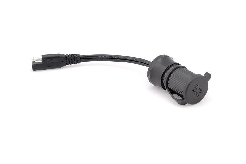 Cigarette lighter socket with SAE plug Water resistant cap Cable 10 cm length 12 V - SW - Motech UK