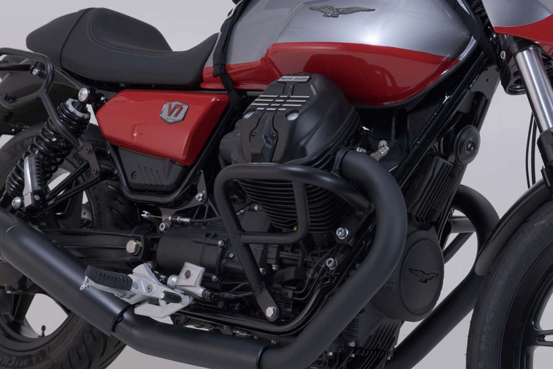 Crash bar Black. Moto Guzzi V7/V9 models. - SW - Motech UK