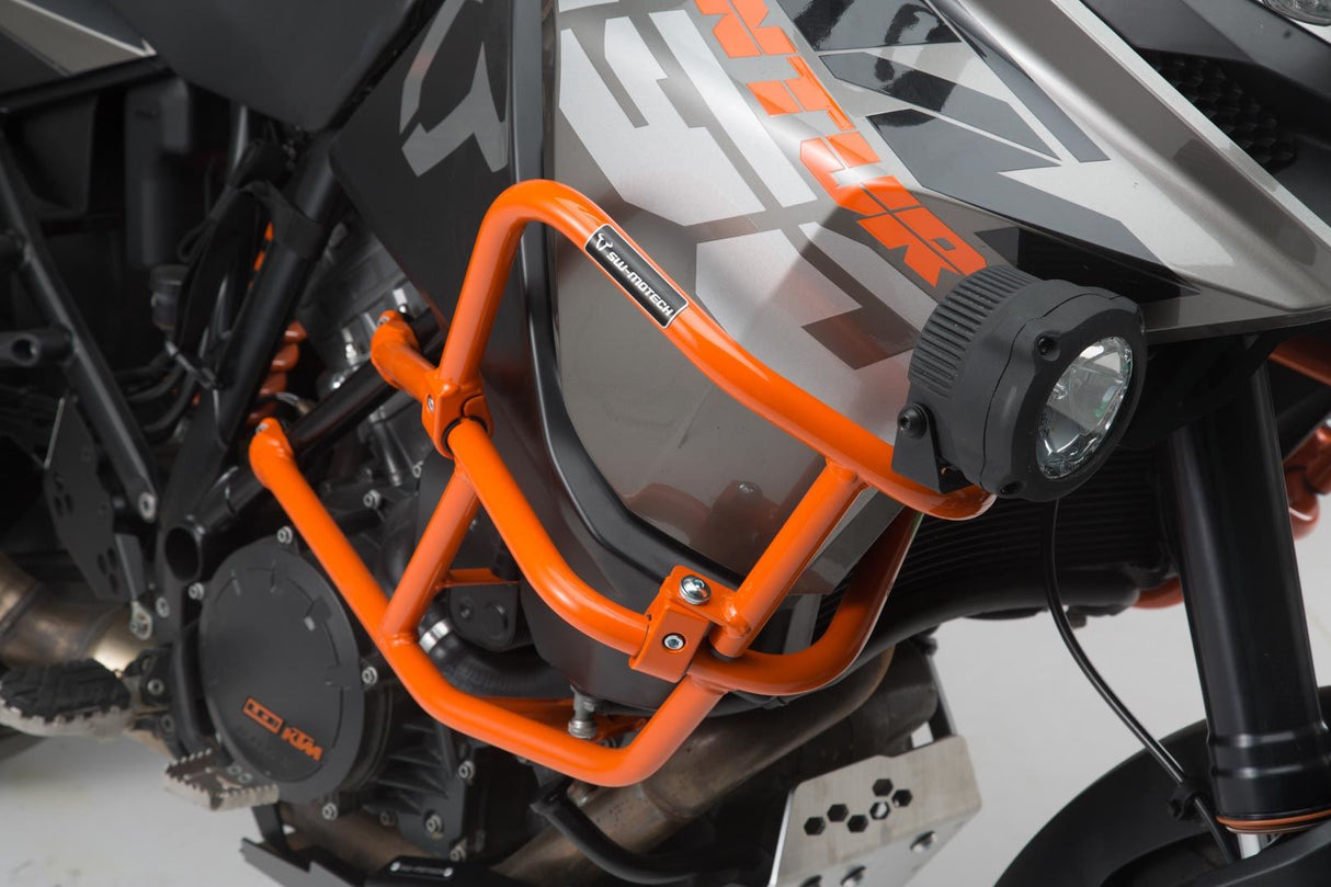 Crash bar KTM 1290 SAdv R / S (16 - ), 1090 Adv (16 - ) UPPER CRASH BAR for orig KTM crash bar. Orange - SW - Motech UK
