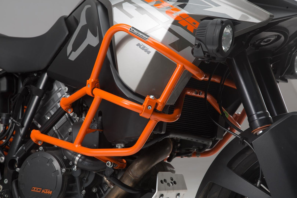 Crash bar KTM 1290 SAdv R / S (16 - ), 1090 Adv (16 - ) UPPER CRASH BAR for orig KTM crash bar. Orange - SW - Motech UK