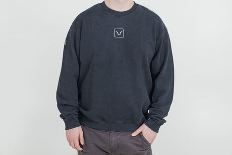 Crewneck  Riders Line Dark Grey. Optic Wash. Unisex. Size 3XL. - SW - Motech UK