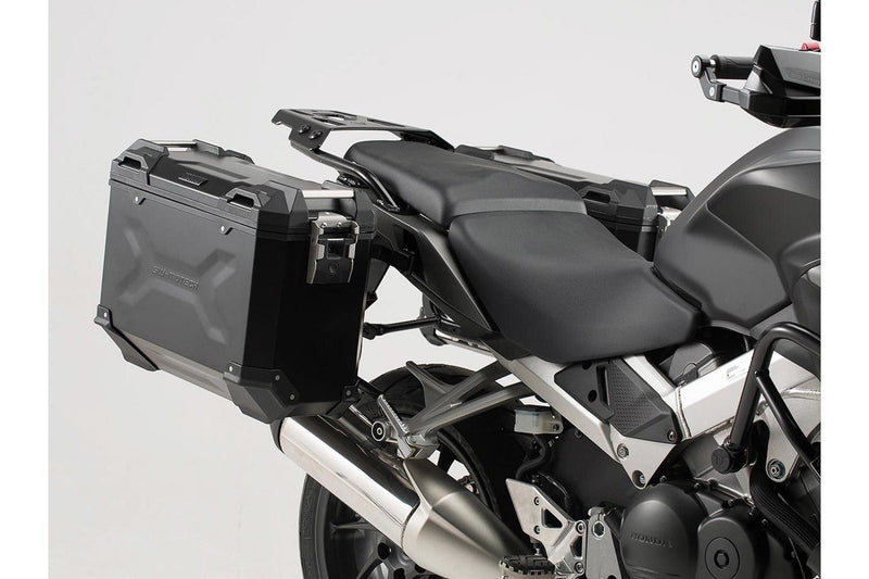 TRAX ADV Aluminium Case System 37/37 litre Honda VFR800X Crossrunner (15-) Black