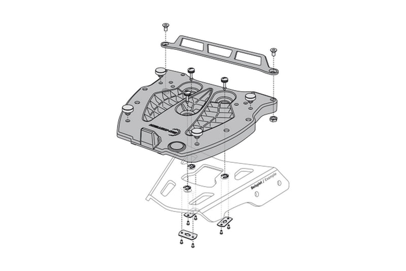 Adapter plate for ALU-RACK For Givi/Kappa Monolock Black