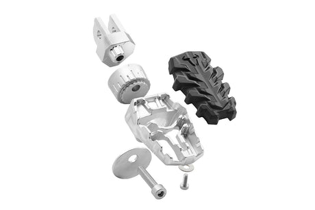EVO footrest kit Silver. Kawasaki KLE500 / KLE500 SE (26-). - SW-Motech UK