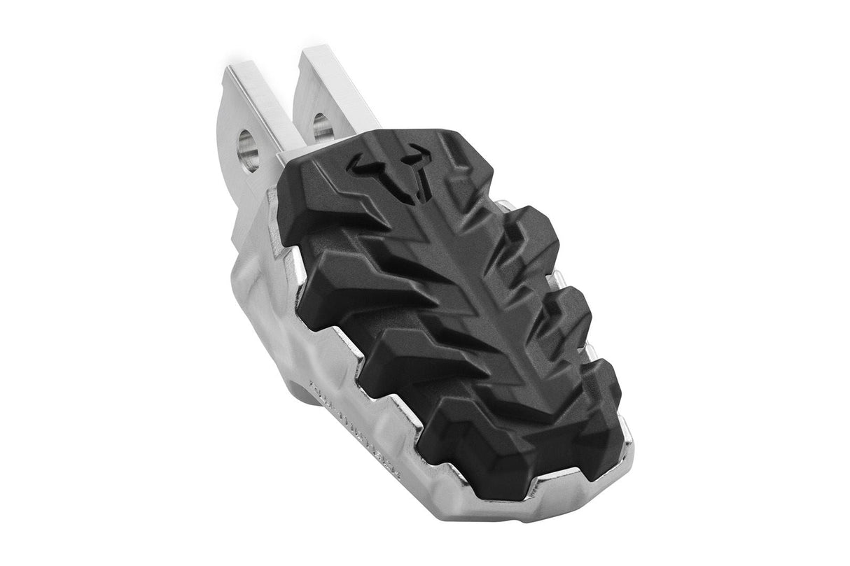 EVO footrest kit Silver/black. MV Agusta Enduro Veloce (24-). - SW-Motech UK