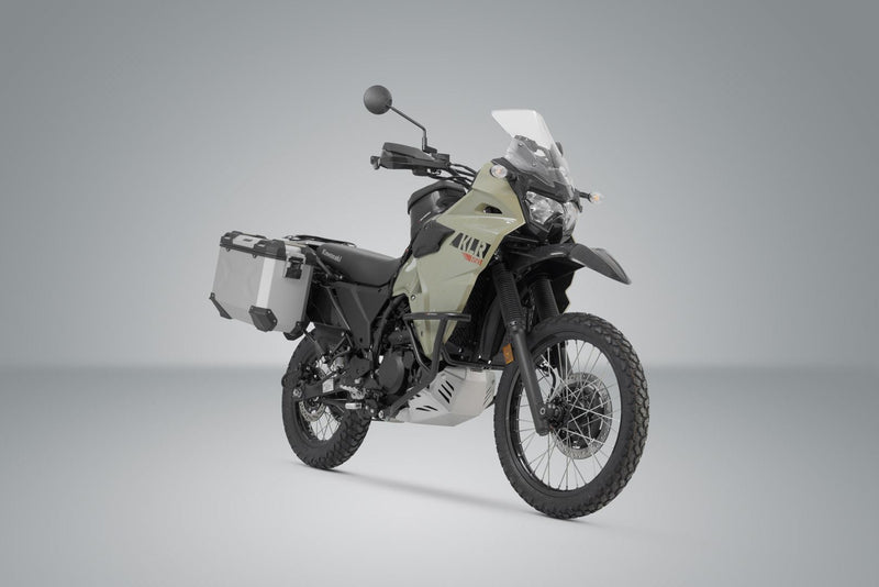 TRAX ADV Aluminium Case System 45/37 litre Kawasaki KLR 650 (22-) Silver