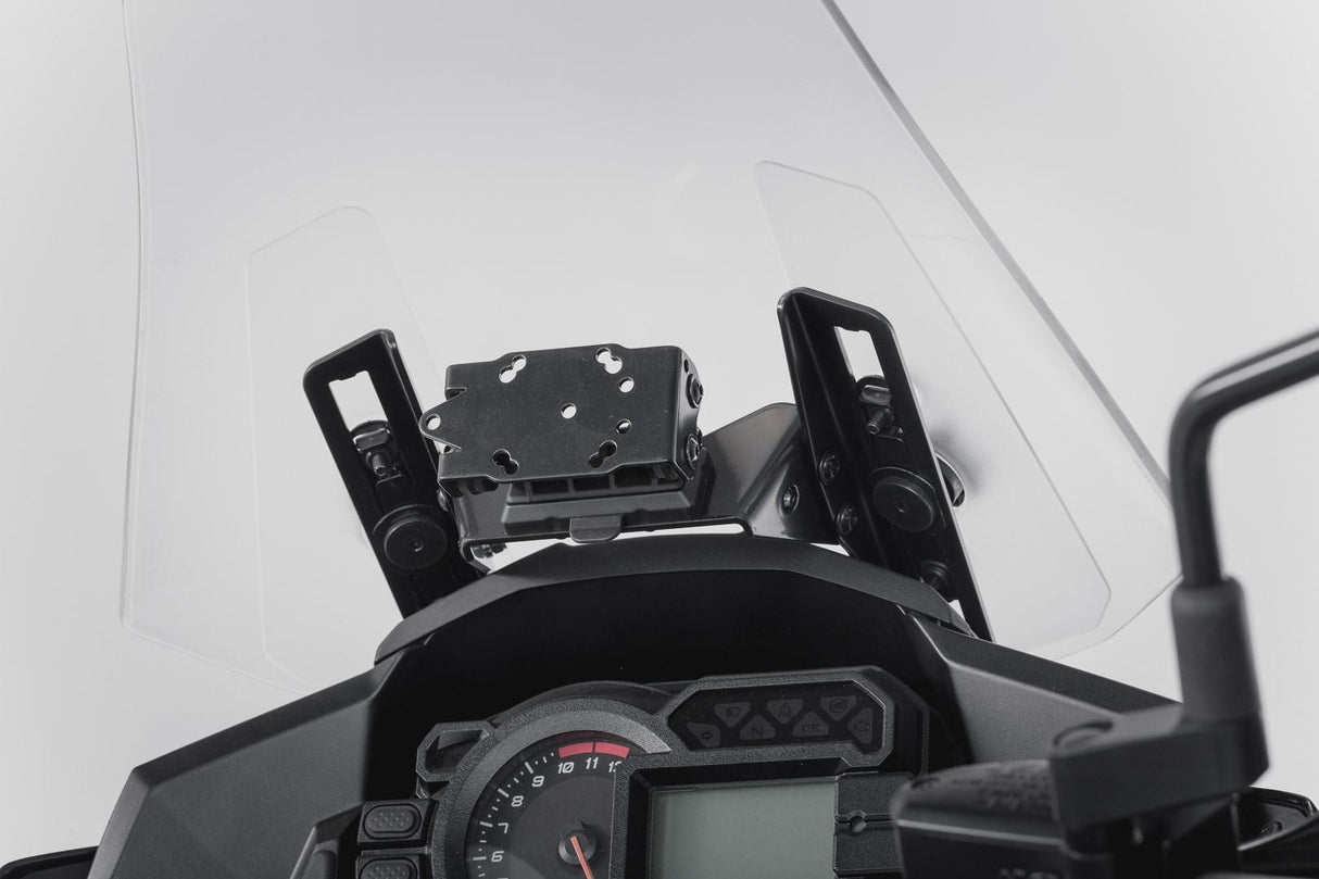 GPS Mount for Cockpit Kawasaki Versys 1000 (15 - 17) Black - SW - Motech UK