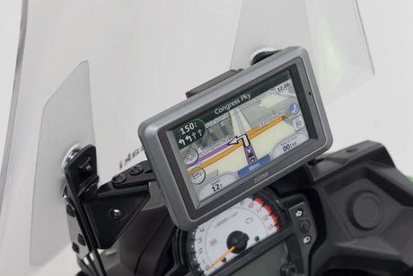 GPS Mount for Cockpit Kawasaki Versys 650 (15 - ) Black - SW - Motech UK
