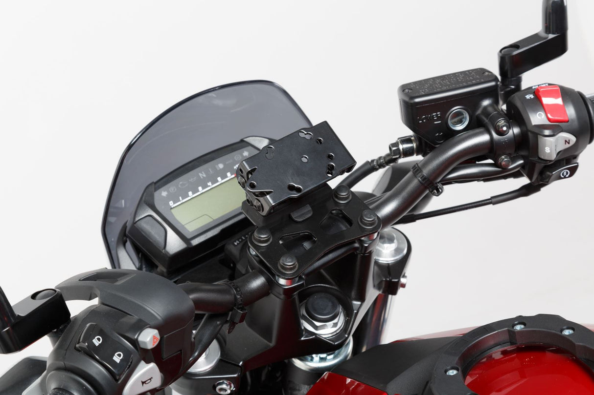 GPS Mount for Handlebar BMW / Honda / Suzuki models Black - SW - Motech UK
