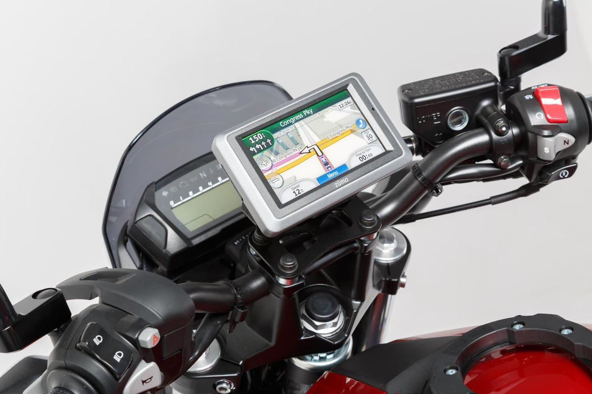 GPS Mount for Handlebar BMW / Honda / Suzuki models Black - SW - Motech UK