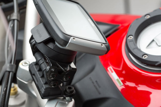 GPS Mount for Handlebar Ducati Multistrada 1200 / 950 / 1260 Black - SW - Motech UK