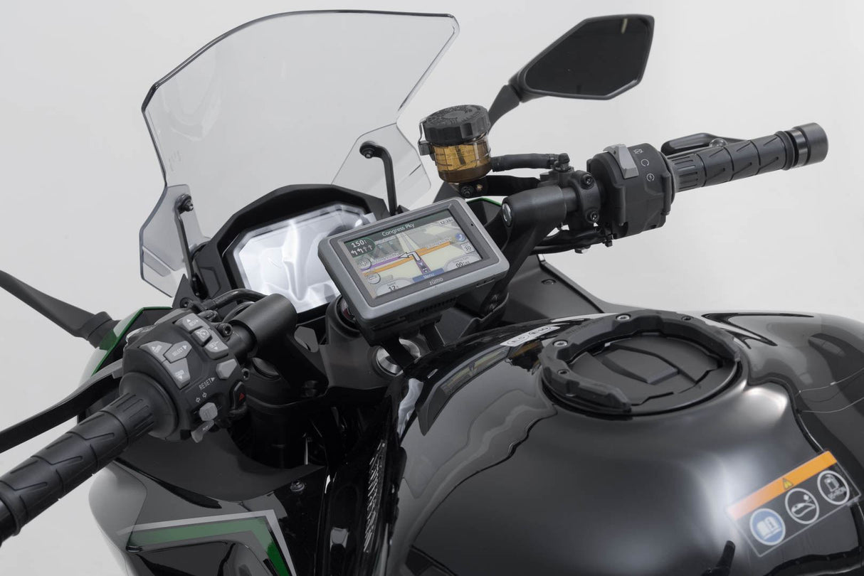 GPS Mount for Handlebar Kawasaki Z1000SX, Ninja 1000SX Black - SW - Motech UK