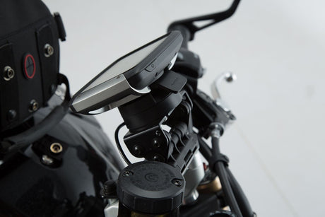 GPS Mount for Handlebar Triumph Speed Triple 1050 (10 - ) Black - SW - Motech UK