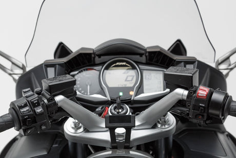 GPS Mount for Handlebar Yamaha FJR 1300 (04 - ) Black - SW - Motech UK