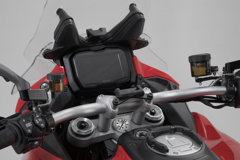 GPS Mount on the Handlebar Ducati Multistrada V4 (20-) Black