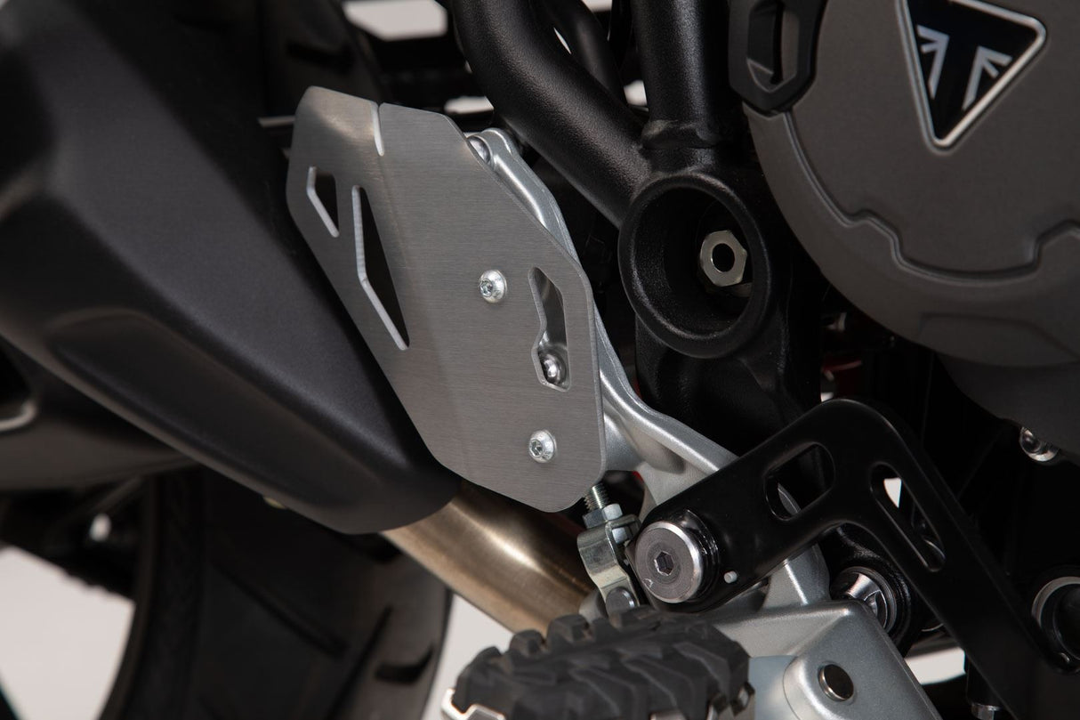Heel guard right Triumph Tiger 900/GT/Rally/Pro (19 - 23) Silver - SW - Motech UK