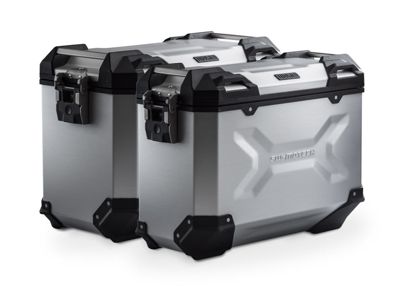 TRAX ADV aluminum case system Tiger 1200 Rally /GT Explorer 45/37 litre Silver