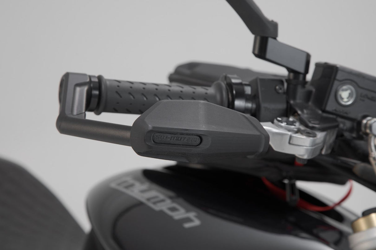 Lever Guards Triumph Street Triple 675 with Wind Protection Black - SW - Motech UK