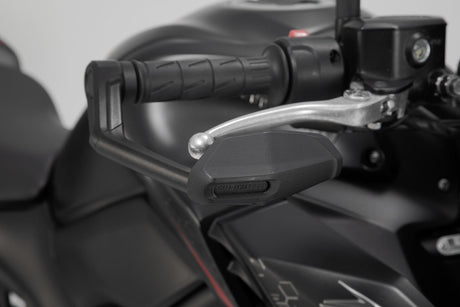 Lever guards with wind protection Black. Kawasaki models Yamaha MT - 09 (23 - ). - SW - Motech UK