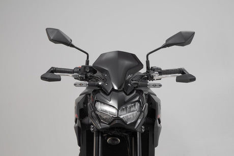 Lever guards with wind protection Black. Kawasaki models Yamaha MT - 09 (23 - ). - SW - Motech UK
