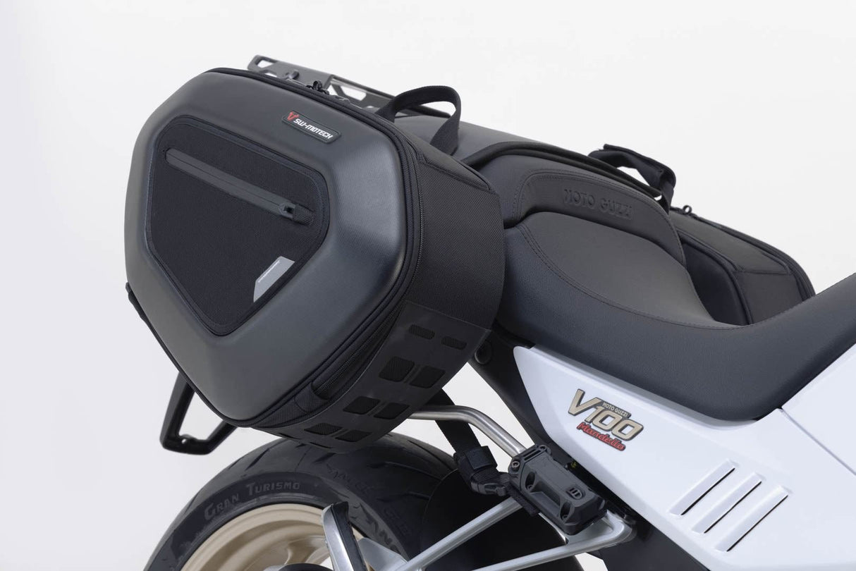 PRO BLAZE saddlebag set Moto Guzzi V100 Mandello/S (22 - ) Black - SW - Motech UK