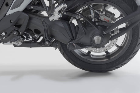 Rear axle crash pad kit R nineT models with single - sided swing arm Black - SW - Motech UK