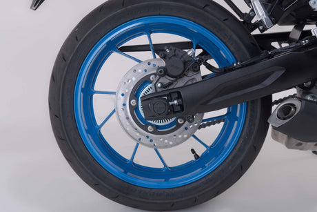 Rear axle crash pad kit Suzuki GSX - 8S (22 - ) Black - SW - Motech UK