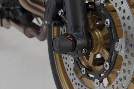 Slider Set for Front Axle Kawasaki Z650 (16 - ), Ninja 650 (16 - ) Black - SW - Motech UK