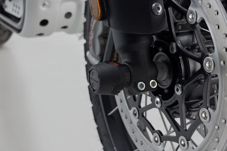 Slider Set for Front Axle Triumph Scrambler 1200 (21 - ) Black - SW - Motech UK